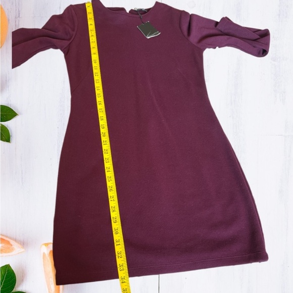 NWT Zara burgundy knitted dress. - Picture 5 of 7